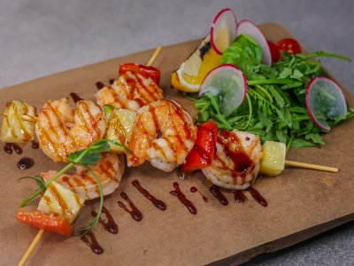 Креветки в соусе терияки