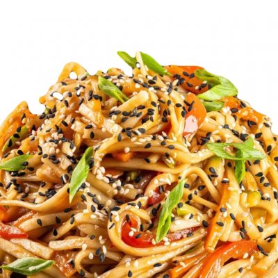 Wok-Удон с овощами в остро-сладком соусе