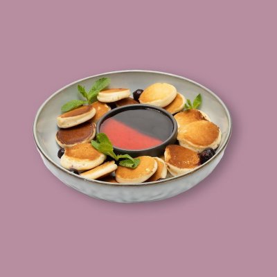 Мини панкейки с шоколадной пастой