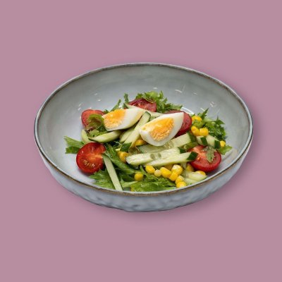 Овощной салатик с кукурузой