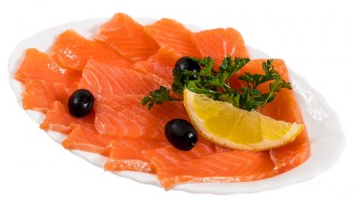 Форель слабосолёная собственного посола нарезка