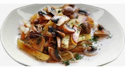 Картофель жареный с грибами