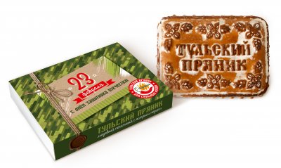 Тульский пряник "23 февраля" с острым перцем в коробке