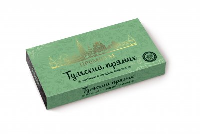 Тульский пряник ПРЕМИУМ мятный с цедрой лимона