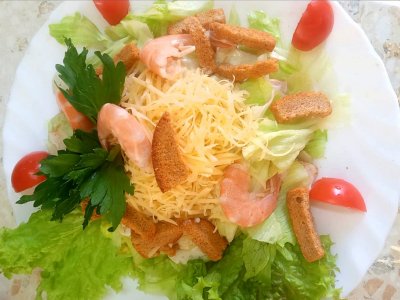 Цезарь с креветками