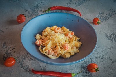 Паста с креветками из Прайм