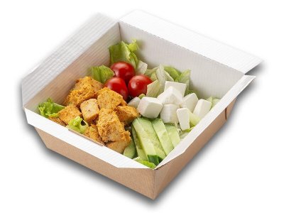 Овощной салат с курицей из Hesburger