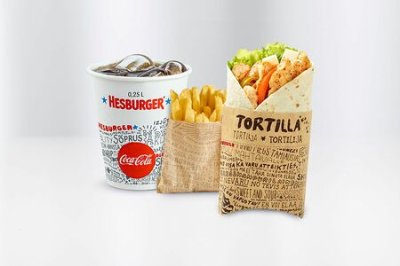 Большой комбо с Тортильей барбекю из Hesburger