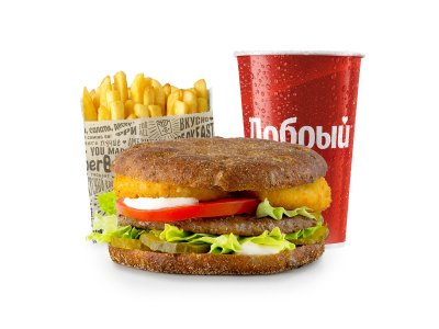 Большой обед с Ржаным Бургером из Hesburger