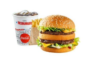 Большой комбо с Супер Бургером из Hesburger