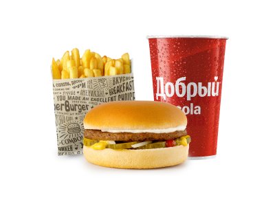 Большой комбо с Гамбургером из Hesburger
