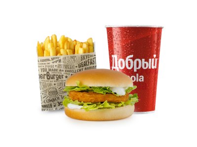 Большой комбо с Фишбургером из Hesburger