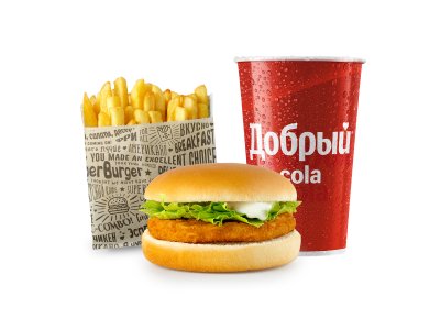 Большой комбо с Мини Чикенбургером из Hesburger