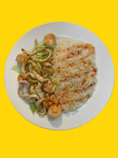 Морепродукты в кисло-сладком соусе из Мука и Мёд