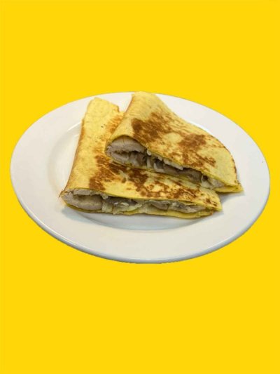 Кесадилия курица грибы сыр из Мука и Мёд