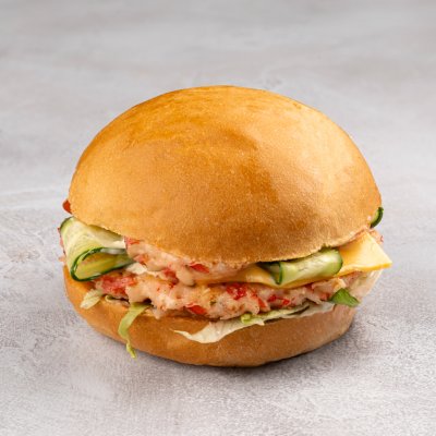 Бургер с Крабовой котлетой из МясоRoob