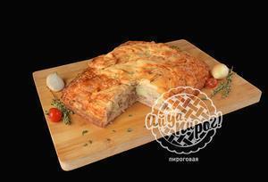 Пирог с мясом, картошкой и сыром
