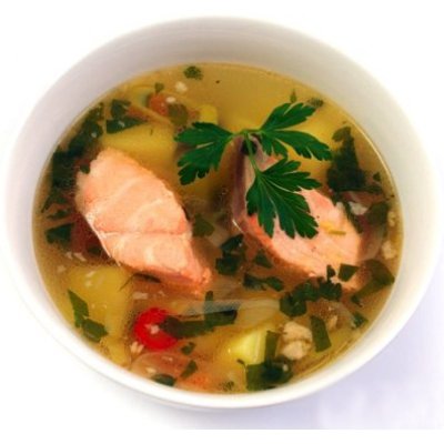 Суп-уха из лосося (семги)