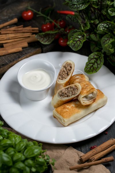 Блинчики с мясом