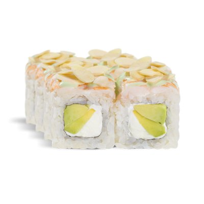 Ролл с креветкой и миндалём