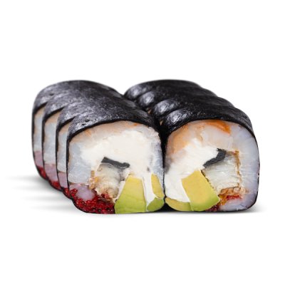 Сашими ролл с креветкой и угрём