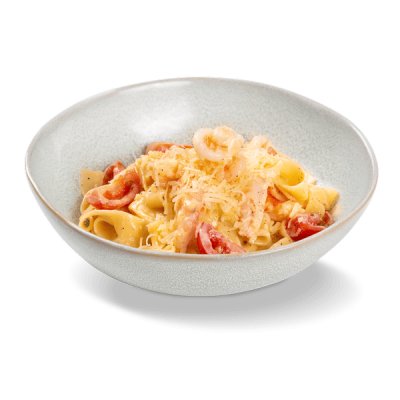 Паста феттучини с креветками