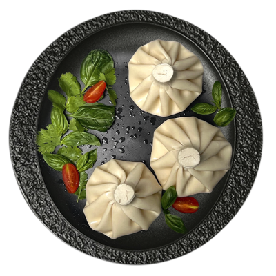 Хинкали с бараниной и говядиной