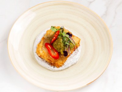 Слоеный пирог с картофелем и белыми грибами