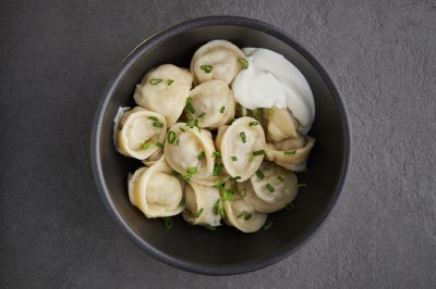 Пельмени с бычком