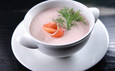 Крем-суп из лосося