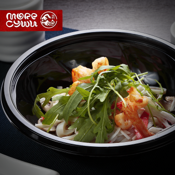 Салат с морепродуктами и грибами