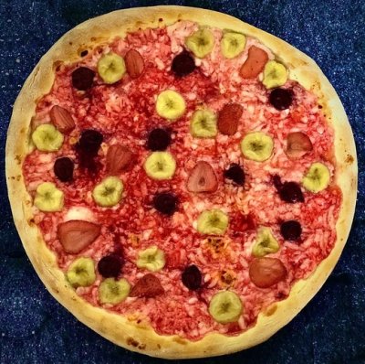 пицца фрукт