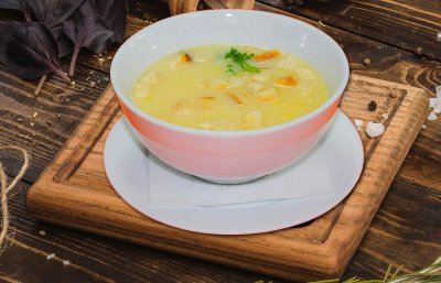 Французский сырный суп с гренками