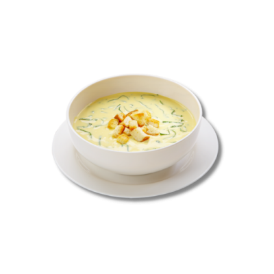 Сырный крем-суп с гренками