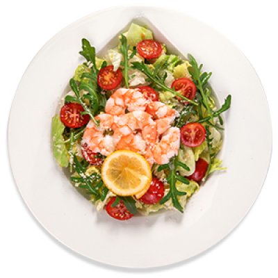 Салат Рукола с креветками