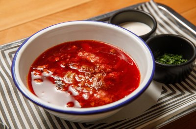 Борщ со свининой из смокера