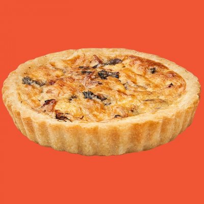 Киш с ветчиной и грибами