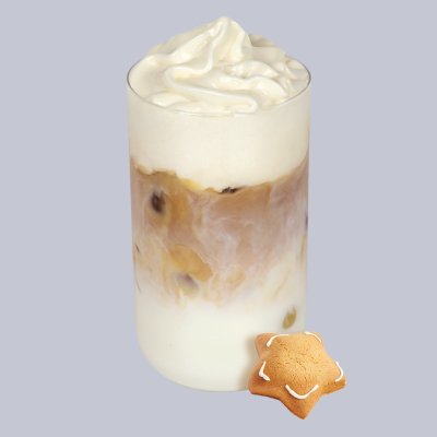 Айс-латте имбирный пряник с протеиновой пенкой