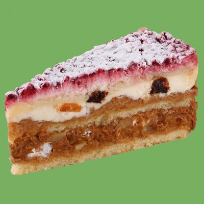 Торт сливочно-карамельный с малиной