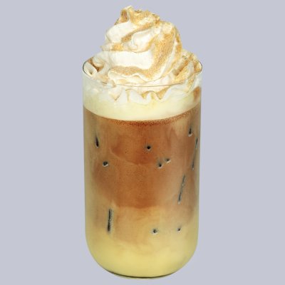 Айс-латте лимонная меренга с сырной пенкой