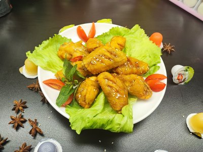 Крылышки с рыбным соусом