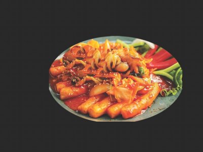 Токпокки с морепродуктами