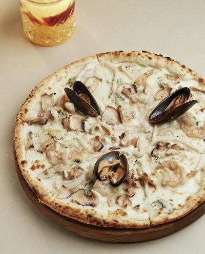 Пицца с морепродуктами