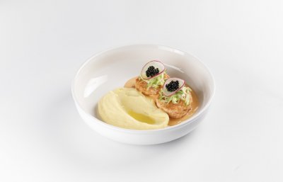 Котлеты с креветками и крабом