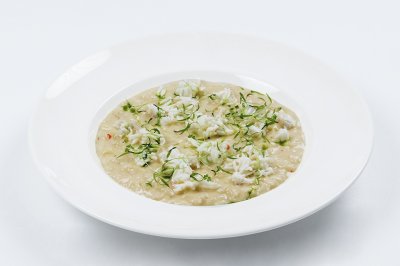 Ризотто с камчатским крабом и пастернаком