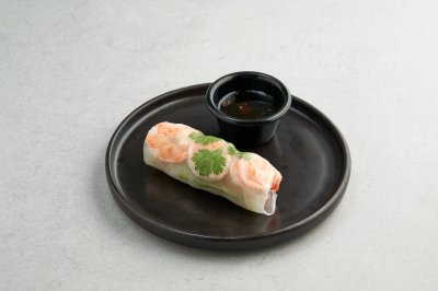 Фреш ролл с креветками и личи