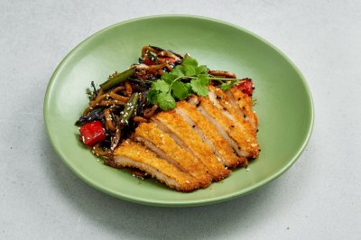 Удон с соусом Терияки с курицей