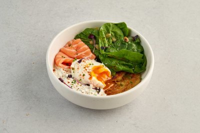 Драники с лососем