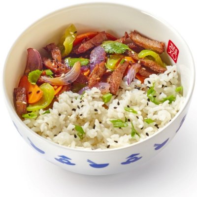 Рис на пару с говядиной