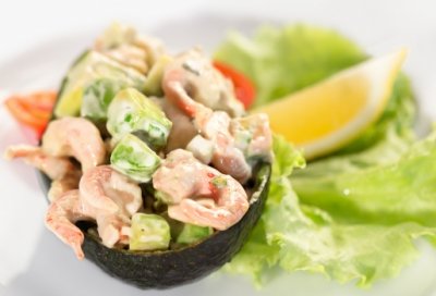 Авокадо с креветками